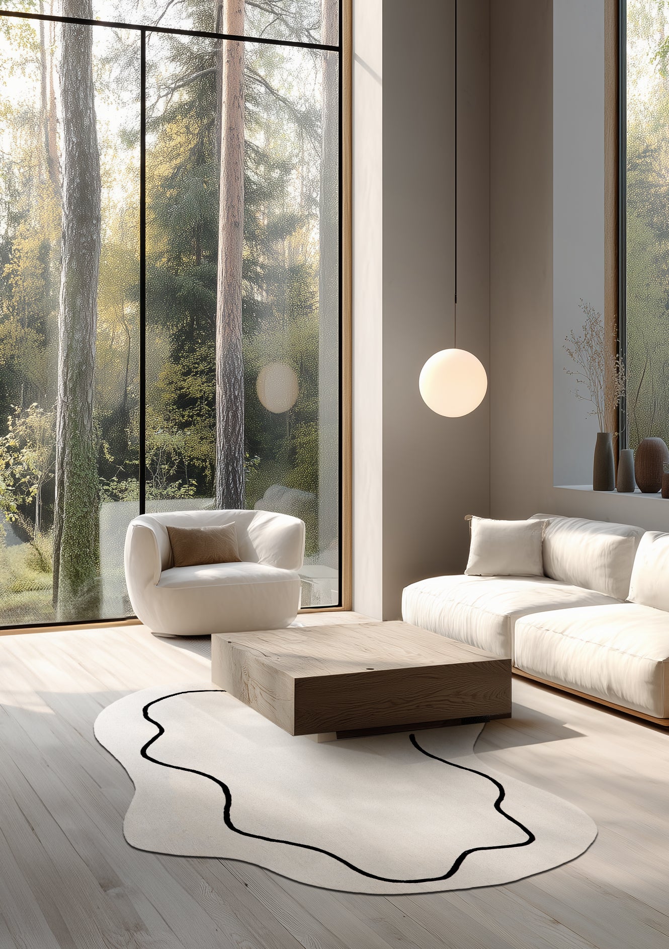 Loop Ivory - Handmade Rug Carpet Decor
