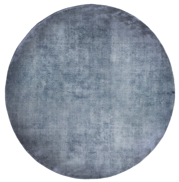 Linen Dark Blue Round