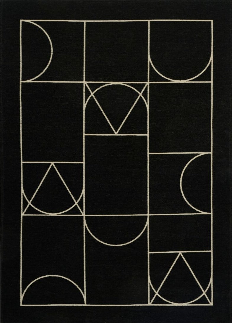 Signet Black - Easy Cleaning Rug Art Deco Collection – Carpet Decor