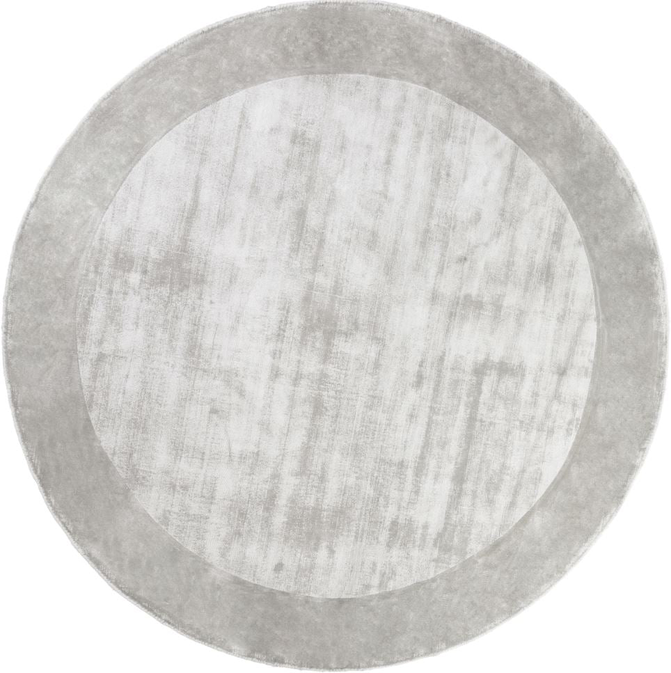 Tere Light Gray Round - Handmade Rug Carpet Decor